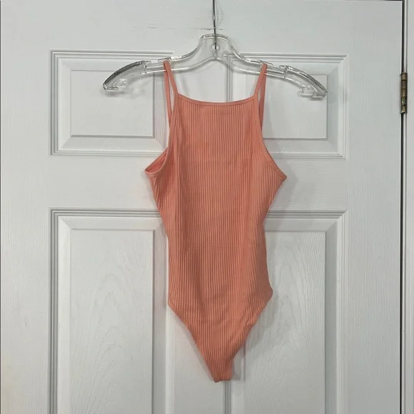 Wilfred Coral Ribbed Bodysuit - Picture 1 of 4